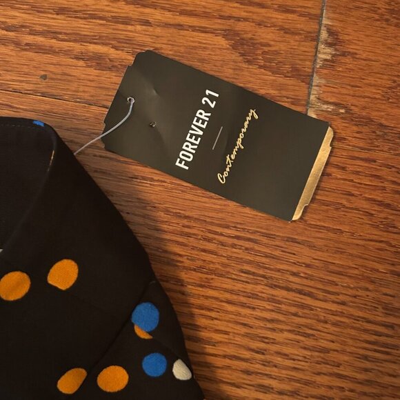 NWT Multi Color Polka Dots Mdi Skirt  A Line Size XL Forever 21 Casual Coquette - Picture 6 of 13